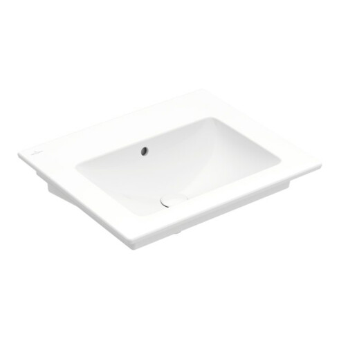 V&B Waschtisch VENTICELLO 60x50, ohne Hahnloch, mit Überlauf, weiß