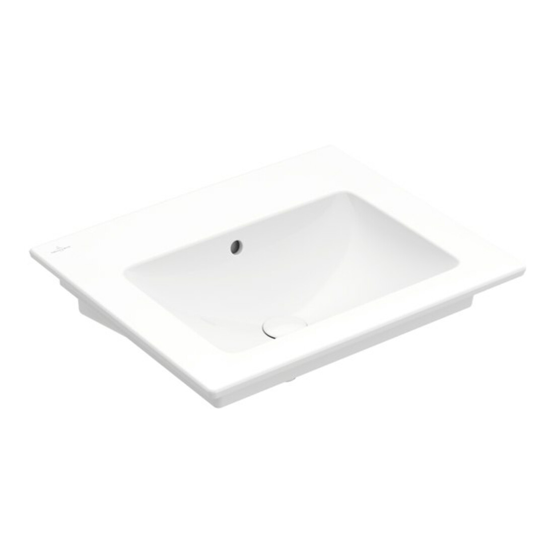 V&B Waschtisch VENTICELLO 60x50, ohne Hahnloch, mit Überlauf, weiß