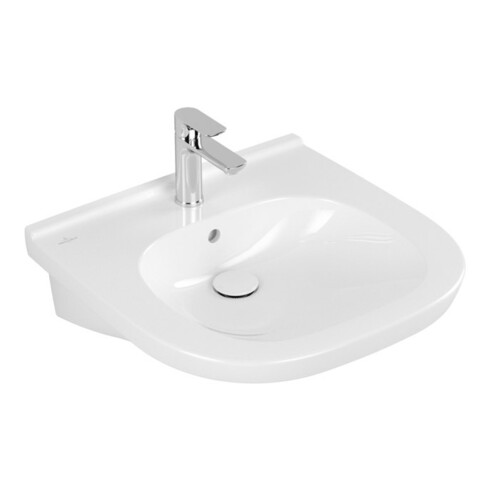 V&B Waschtisch VICARE 56x55cm, m HL, m ÜL, weiß AntiBac C-Plus