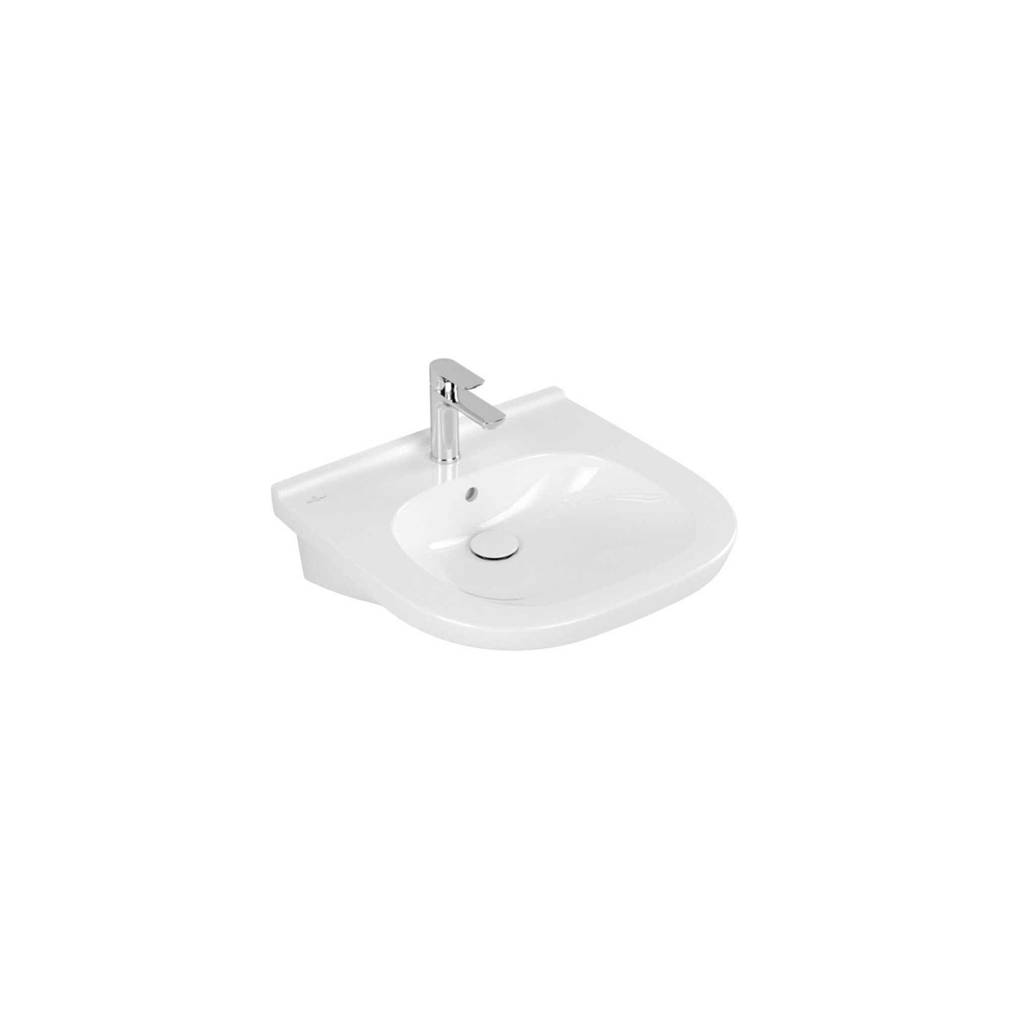 V&B Waschtisch VICARE 56x55cm, m HL, mit Überlauf, weiß C-plus ; Villeroy & Boch