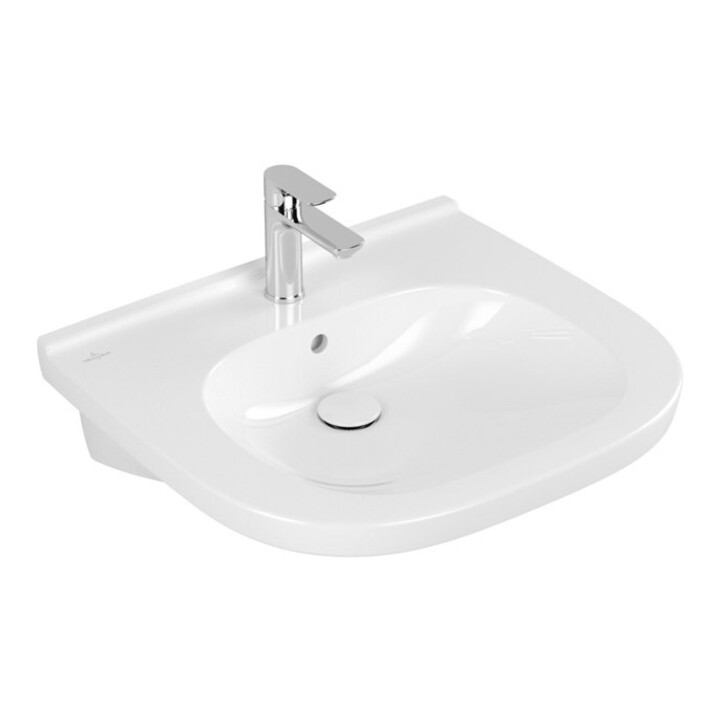V&B Waschtisch VICARE 61x55cm, m HL, m ÜL, weiß AntiBac C-Plus
