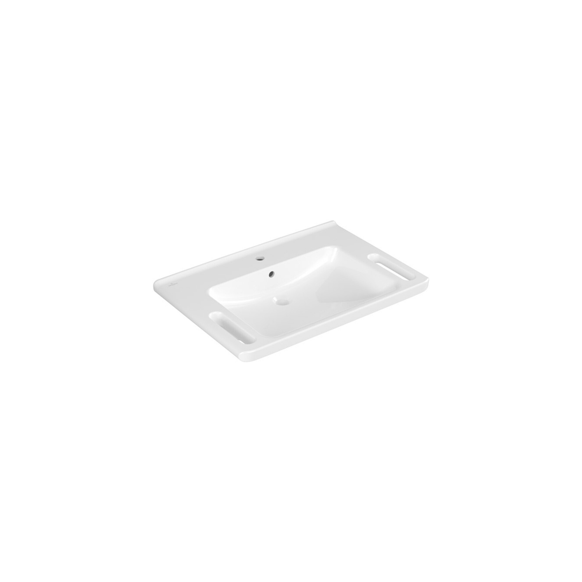 V&B Waschtisch Vicare 80x55cm, m Hahnl., m ÜL, weiß C-plus ; Villeroy & Boch