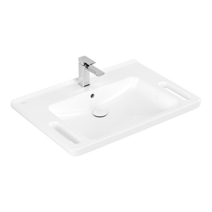 V&B Waschtisch Vicare 80x55cm, m Hahnl., m ÜL, weiß C-plus