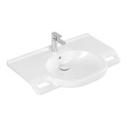 V&B Waschtisch VICARE 80x55cm, m HL, m ÜL, weiß AntiBac C-Plus
