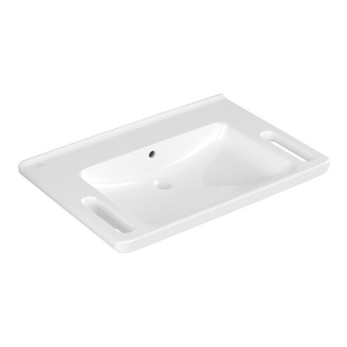 V&B Waschtisch Vicare 80x55cm, o. Hahnl., m ÜL, weiß C-plus