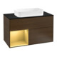V&B Waschtischunterschrank Abdeckplatte bla m Finion 100x60,3cm, Reg li gol m, Walnut veneer-1