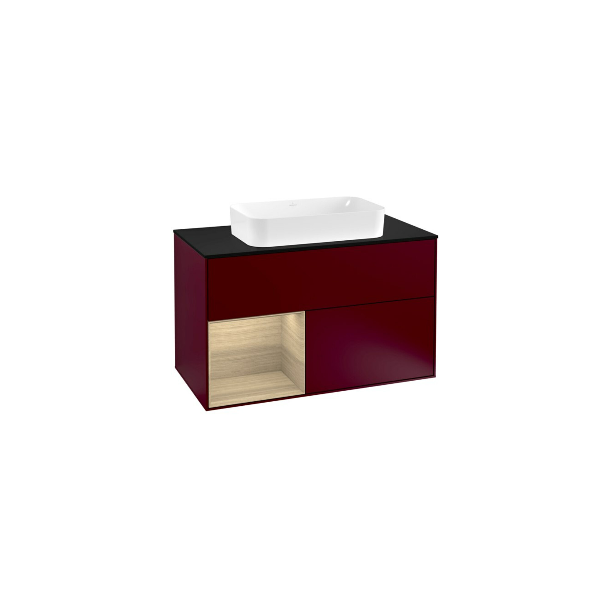 V&B Waschtischunterschrank Abdeckplatte bla m Finion 100x60,3cm, Reg li Oa Veneer, Peony Matt ; Villeroy & Boch
