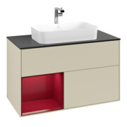 V&B Waschtischunterschrank Abdeckplatte bla m Finion 100x60,3cm, Reg li Peo, si Gr m Lacquer