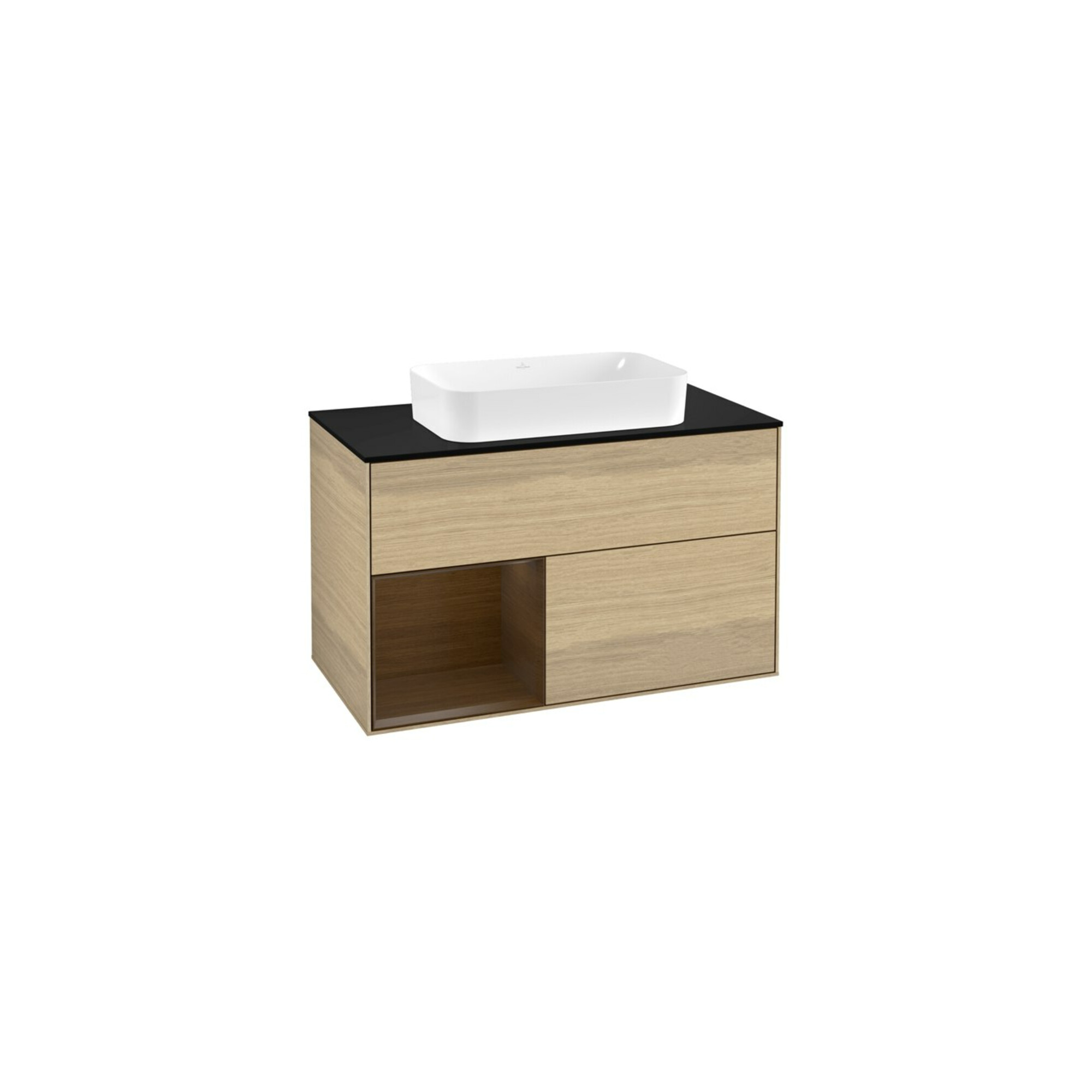 V&B Waschtischunterschrank Abdeckplatte bla m Finion 100x60,3cm, Reg li wal ven, Oak Veneer ; Villeroy & Boch