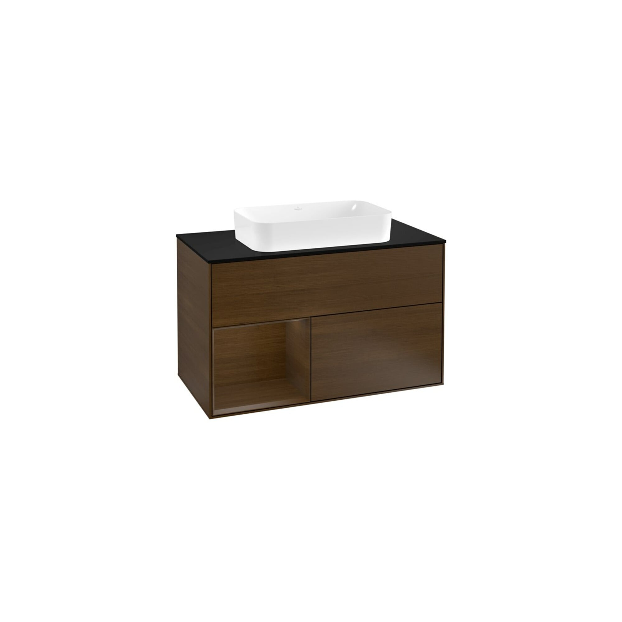 V&B Waschtischunterschrank Abdeckplatte bla m Finion 100x60,3cm, Reg li wal ven, wal veneer ; Villeroy & Boch