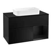 V&B Waschtischunterschrank Abdeckplatte bla m Finion 100x60,3cm, Reg re bla m Lac, bla m Lac