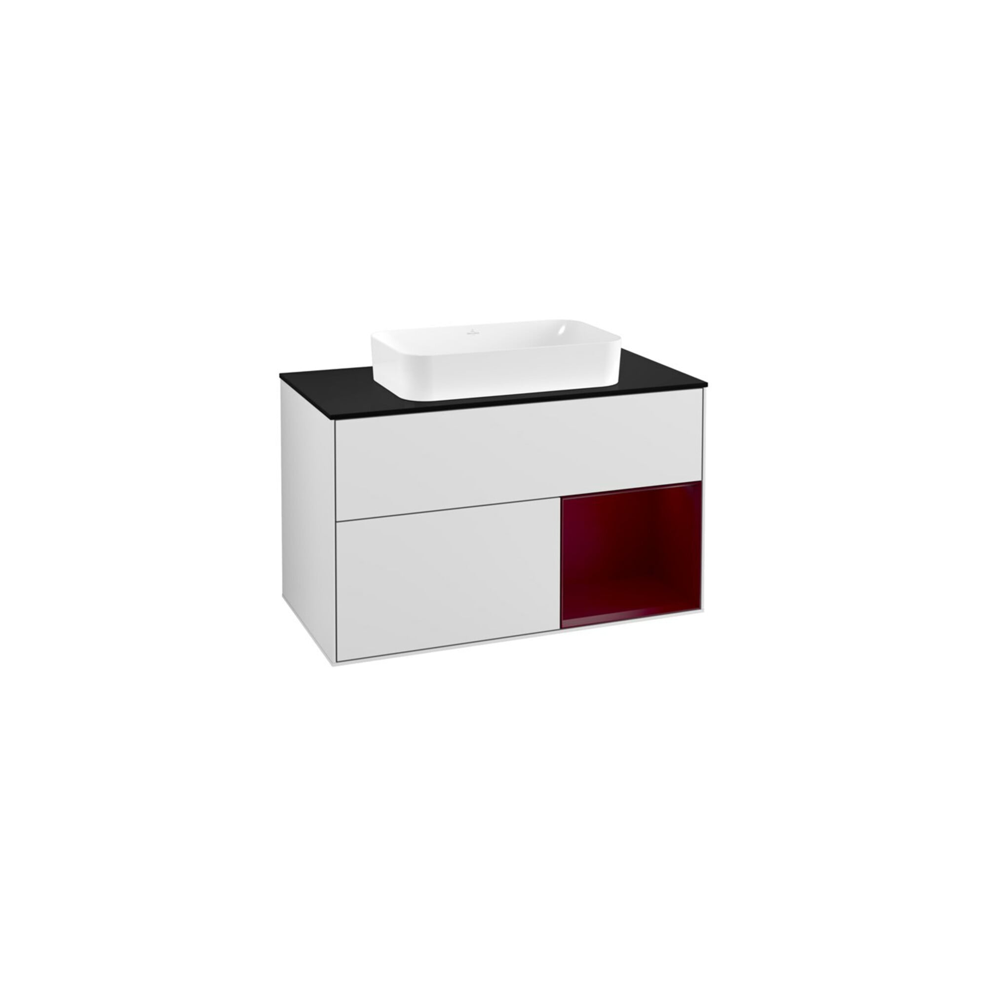 V&B Waschtischunterschrank Abdeckplatte bla m Finion 100x60,3cm, Reg re Peo, wh. matt lacquer ; Villeroy & Boch