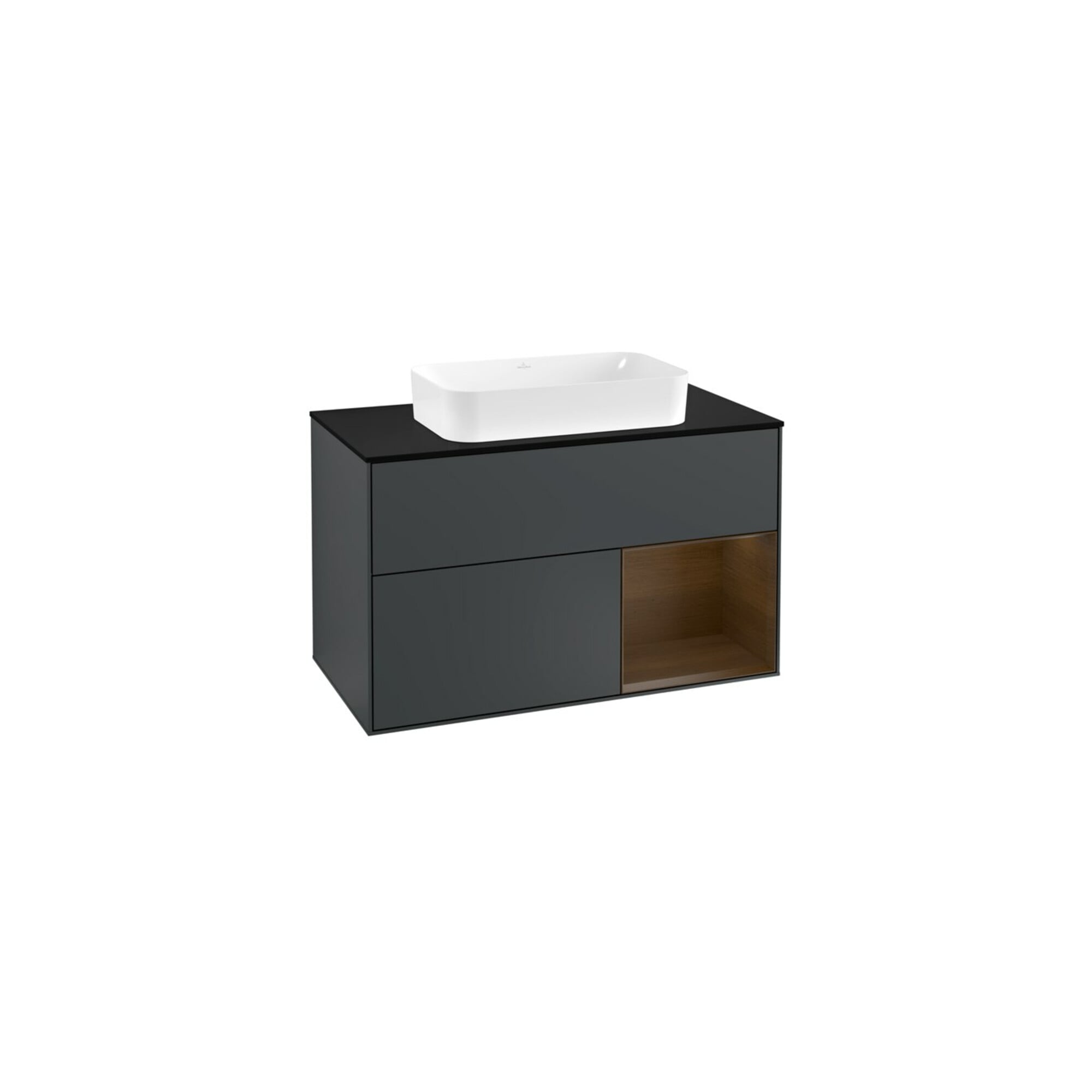 V&B Waschtischunterschrank Abdeckplatte bla m Finion 100x60,3cm, Reg re wal ven, md bl. m Lac ; Villeroy & Boch
