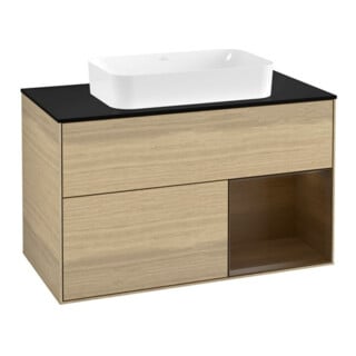 V&B Waschtischunterschrank Abdeckplatte bla m Finion 100x60,3cm, Reg re wal ven, Oak Veneer
