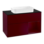 V&B Waschtischunterschrank Abdeckplatte bla m Finion 100x60,3cm, Reg rechts Peony, Peony Matt