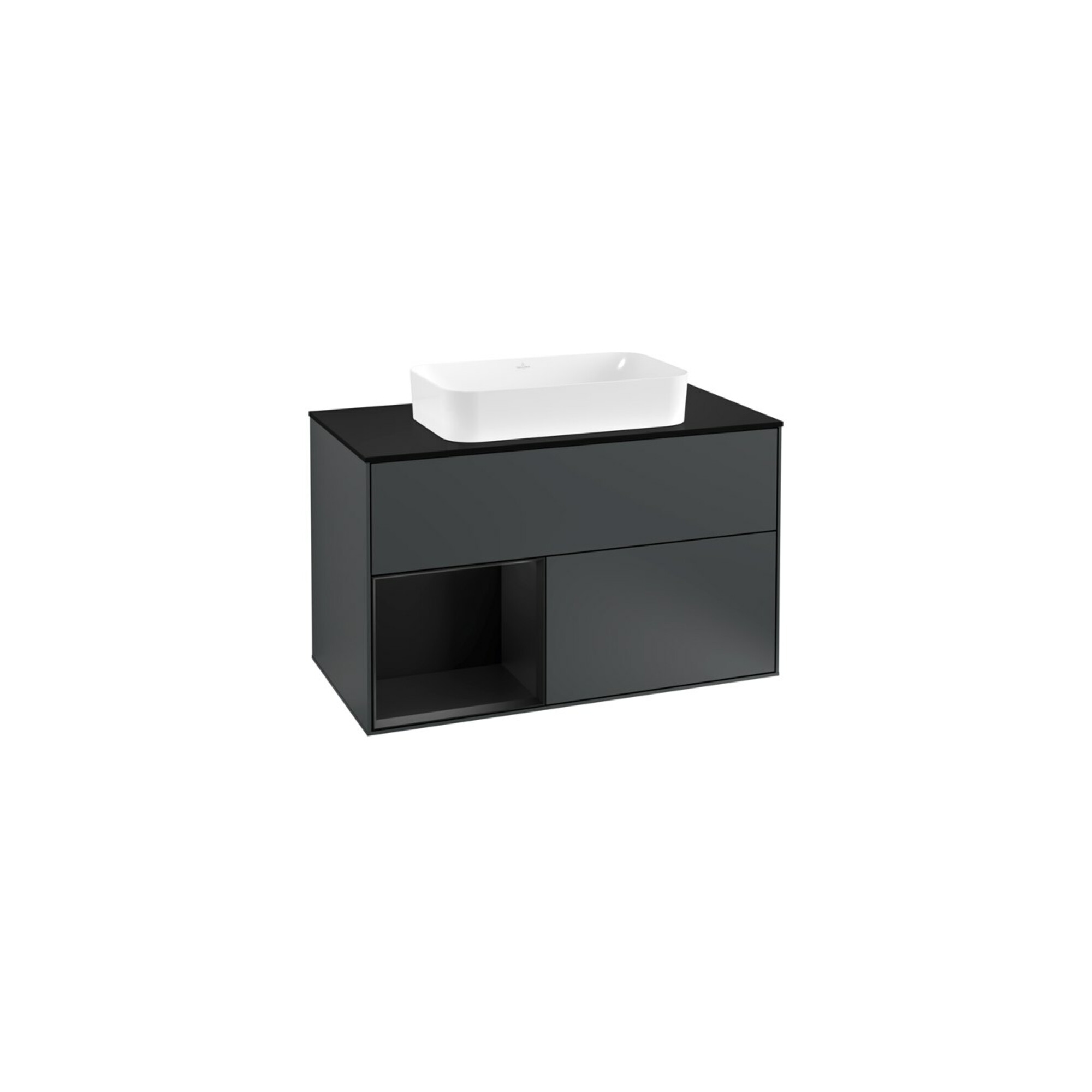 V&B Waschtischunterschrank Abdeckplatte bla m Finion 100x60,3cm, Rg l bla m Lac, md bl. m Lac ; Villeroy & Boch
