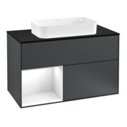 V&B Waschtischunterschrank Abdeckplatte bla m Finion 100x60,3cm, Rg l g wh. Lac, md bl. m Lac