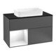 V&B Waschtischunterschrank Abdeckplatte bla m Finion 100x60,3cm, Rg l glo wh. Lac, Anthrac. m-1