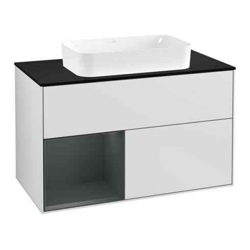 V&B Waschtischunterschrank Abdeckplatte bla m Finion 100x60,3cm, Rg l md bl. m Lac, wh. m Lac