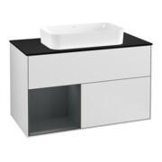 V&B Waschtischunterschrank Abdeckplatte bla m Finion 100x60,3cm, Rg l md bl. m Lac, wh. m Lac