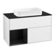 V&B Waschtischunterschrank Abdeckplatte bla m Finion 100x60,3cm, Rg li bla m Lac, glo wh. Lac-1