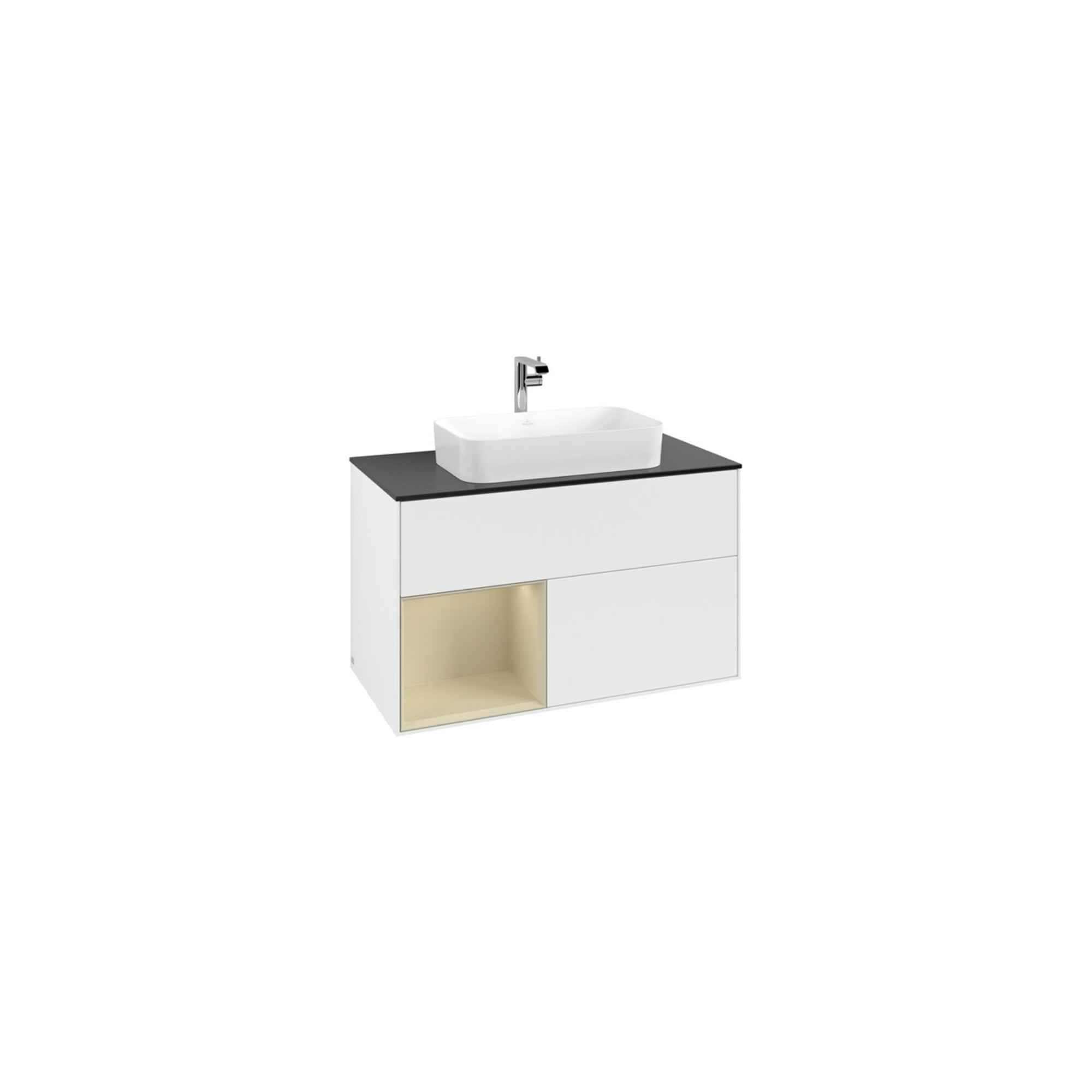 V&B Waschtischunterschrank Abdeckplatte bla m Finion 100x60,3cm, Rg li si Gr m Lac, wh. m Lac ; Villeroy & Boch