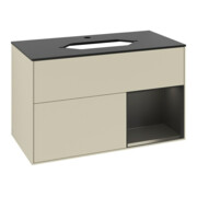 V&B Waschtischunterschrank Abdeckplatte bla m Finion 100x60,3cm, Rg re bla m Lac, si Gr m Lac