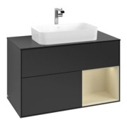 V&B Waschtischunterschrank Abdeckplatte bla m Finion 100x60,3cm, Rg re si Gr m Lac, bla m Lac
