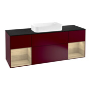 V&B Waschtischunterschrank Abdeckplatte bla m Finion 160x60,3cm, Regal Oak Veneer, Peony Matt