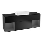 V&B Waschtischunterschrank Abdeckplatte bla m Finion 160x60cm, Reg Anthrac. m Lac, bla m Lac