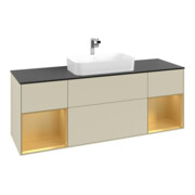 V&B Waschtischunterschrank Abdeckplatte bla m Finion 160x60cm, Reg gol m Lac, si Gr m Lacquer-3