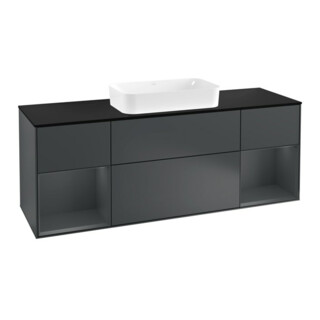 V&B Waschtischunterschrank Abdeckplatte bla m Finion 160x60cm, Reg md m Lac, md bl. m Lacquer