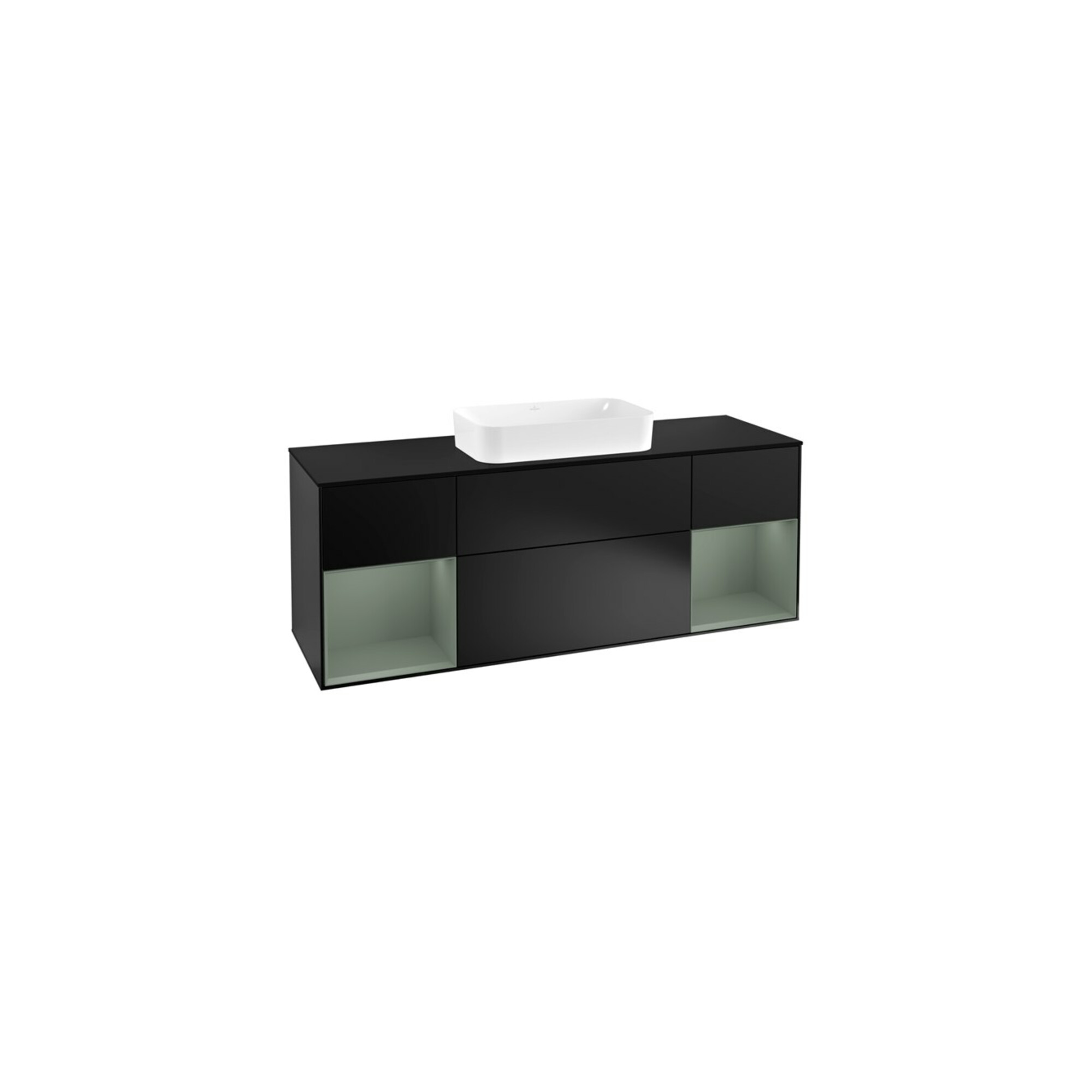 V&B Waschtischunterschrank Abdeckplatte bla m Finion 160x60cm, Reg Oli. m Lac, bla m lacquer ; Villeroy & Boch