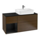 V&B Waschtischunterschrank Abdeckplatte Gl. bla m Finion 120cm, Reg li bla m Lac, Walnut veneer-1