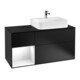 V&B Waschtischunterschrank Abdeckplatte Gl. bla m Finion 120cm, Reg li glo wh. Lac, bla m lacquer-1