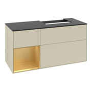 V&B Waschtischunterschrank Abdeckplatte Gl. bla m Finion 120cm, Reg li gol m, si Gr Matt Lacquer-4