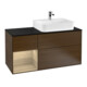 V&B Waschtischunterschrank Abdeckplatte Gl. bla m Finion 120cm, Reg li Oak Veneer, Walnut veneer-1