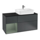 V&B Waschtischunterschrank Abdeckplatte Gl. bla m Finion 120cm, Reg li Oli. m Lac, md bl. m Lac-1