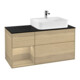 V&B Waschtischunterschrank Abdeckplatte Gl. bla m Finion 120cm, Reg links Oak Veneer, Oak Veneer-1