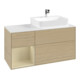 V&B Waschtischunterschrank Abdeckplatte Gl. wh. m Finion 120cm, Reg li si Gr m Lac, Oak Veneer-3