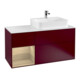 V&B Waschtischunterschrank Abdeckplatte Gl. wh. m Finion 120cm, Reg links Oak Veneer, Peony Matt-1