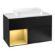 V&B Waschtischunterschrank Abdeckplatte wh. m Finion 100x60,3cm, Reg li gol m, bla m lacquer-1