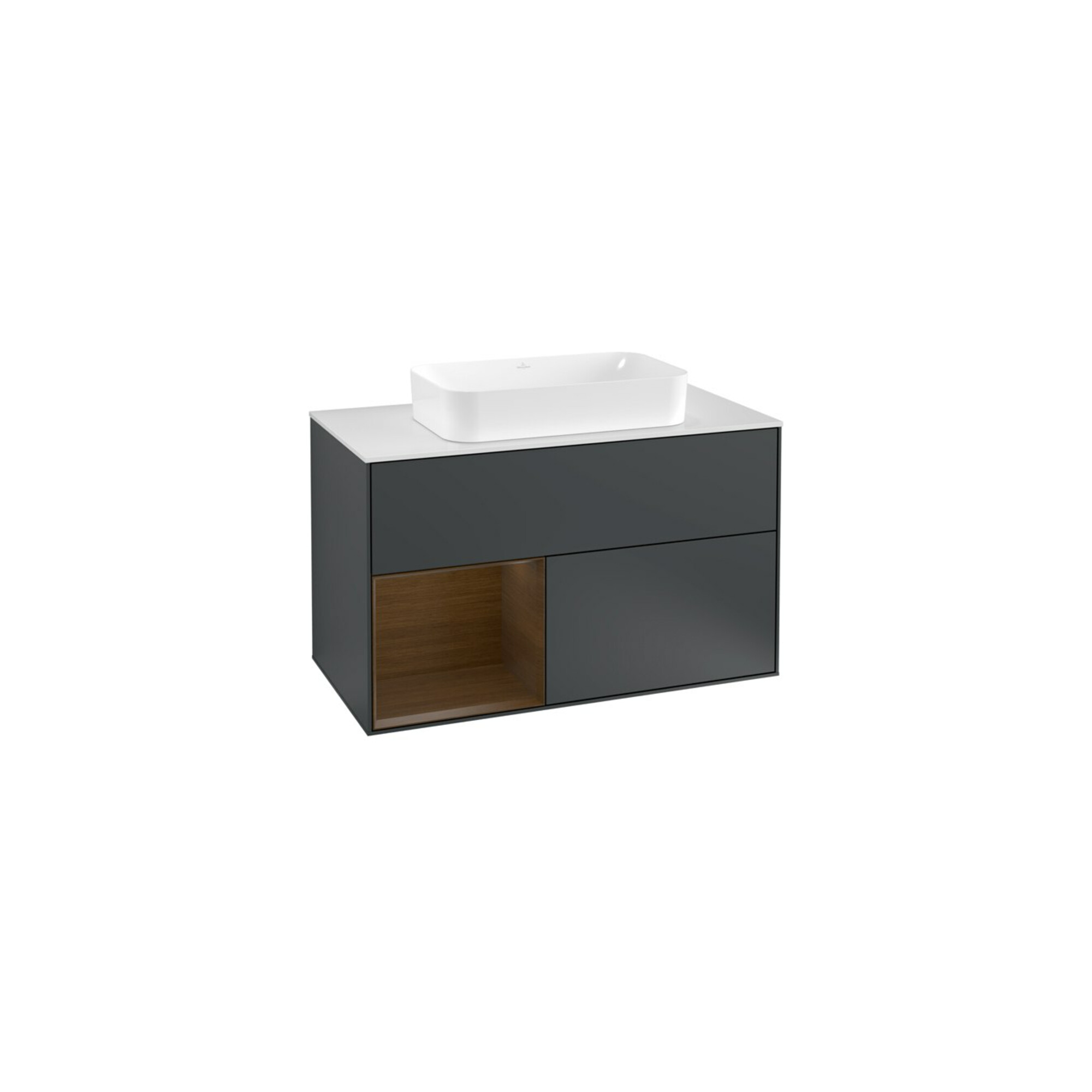 V&B Waschtischunterschrank Abdeckplatte wh. m Finion 100x60,3cm, Reg li wal ven, md bl. m Lac ; Villeroy & Boch