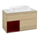 V&B Waschtischunterschrank Abdeckplatte wh. m Finion 100x60,3cm, Reg links Peony, Oak Veneer-1