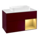 V&B Waschtischunterschrank Abdeckplatte wh. m Finion 100x60,3cm, Reg re Gold matt, Peony Matt-1