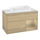 V&B Waschtischunterschrank Abdeckplatte wh. m Finion 100x60,3cm, Reg re Oa Veneer, Oak Veneer-1