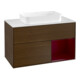 V&B Waschtischunterschrank Abdeckplatte wh. m Finion 100x60,3cm, Reg re Peony, Walnut veneer-1