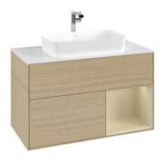 V&B Waschtischunterschrank Abdeckplatte wh. m Finion 100x60,3cm, Reg re si Gr m Lac, Oa ven-3
