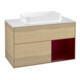 V&B Waschtischunterschrank Abdeckplatte wh. m Finion 100x60,3cm, Reg rechts Peony, Oak Veneer-1
