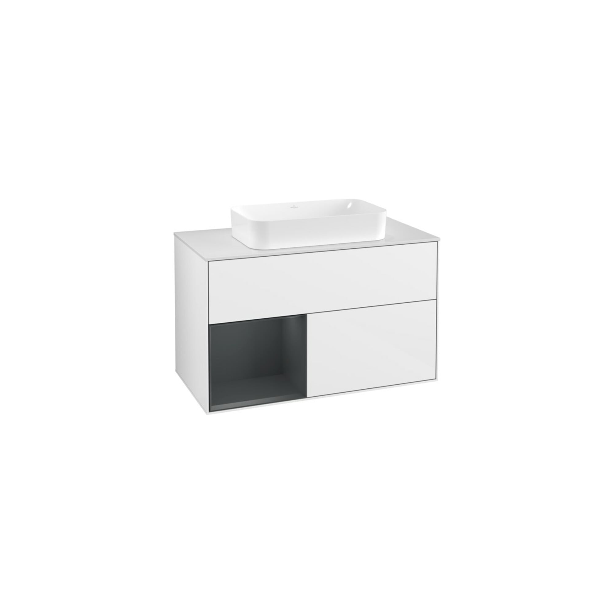 V&B Waschtischunterschrank Abdeckplatte wh. m Finion 100x60,3cm, Rg l md b m Lac, glo wh. Lac ; Villeroy & Boch